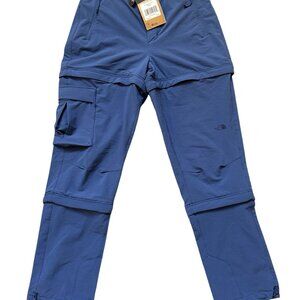 The North Face Womens Bridgeway Zip 3-in-1 Hiking Pants Shady Blue 4 NWT  $119